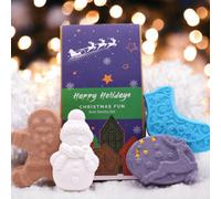 Serenityy Christmas Bath Bomb Gift Pack Of 4, Handcrafted Festive Scents, 450G Total