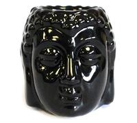 Serenityy Classic Buddha Oil Burner Black Gloss - For Fragrance Oils And Wax Melts, Lightweight 200G