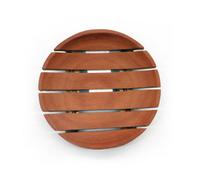 Serenityy Classic Mahogany Round Soap Dish - Compact Wooden Bar Soap Holder.