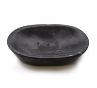 Serenityy Classic Oval Black Marble Soap Dish, Polished Natural Stone For Bathroom Sink And Vanity