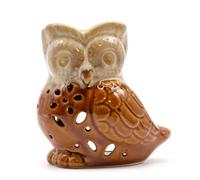 Serenityy Classic Rustic Oil Burner - Owl Side-On, Terracotta Ceramic, Each.