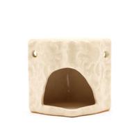 Serenityy Classic Small Square Floral Terracotta-Style Ceramic Oil Burner, Gloss Finish, 190G