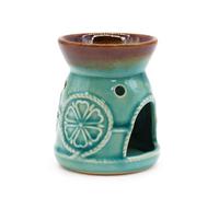 Serenityy Classic Turquoise Spa Burner - Ceramic Gloss Oil Burner For Essential Oils & Wax Melts, Pack Of 1