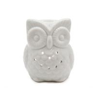 Serenityy Classic White Ceramic Oil Burner Tall Owl - Gloss Finish, Tealight Well, Decorative Cut-Out
