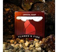 Serenityy Crystal Elemental Soap - Fire, 100 G, Handcrafted Stone-Shaped Soap With Surprise Fire-Element Crystal