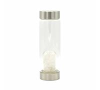 Serenityy Crystal-Infused Glass Water Bottle - 500 ml Clear Quartz Chips | Size: 500ml Serenityy Clear 500ml