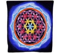 Serenityy Flower Of Life And Love Bali Wax Batik Wall Hanging 107 X 103 Cm