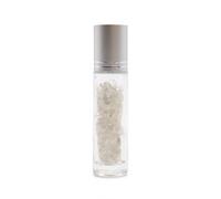 Serenityy Gemstone Essential Oil Roller Bottle - Rock Quartz Roller Ball With Silver Cap - 10Ml Reusable Glass Bottle