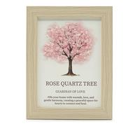 Serenityy Gemstone Picture - Tree of Life Rose Quartz, 20 x 14.7 x 1 cm in Pink | Size: W21 cm x H30 cm Serenityy Pink W21 cm x H30 cm