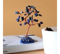 Serenityy Gemstone Tree - Sodalite On Blue Agate Base, 35 Stones - Lightweight Decorative Accent