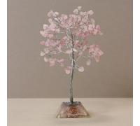 Serenityy Gemstone Tree With Orgonite Base - 160 Rose Quartz Stones, Pink