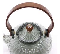 Serenityy Glass Infuser Teapot - Charcoal Ribbed Pearl - 950Ml.