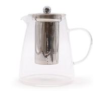 Serenityy Glass Infuser Teapot - Flask Shape, Clear Glass, 950Ml - Lightweight 293G.