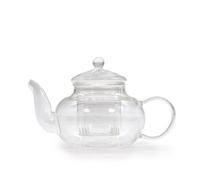 Serenityy Glass Infuser Teapot - Round Pearl Design - 400Ml - Clear Glass.