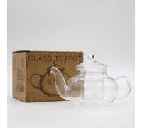 Serenityy Glass Infuser Teapot - Round Pearl Design - 400Ml, Stainless Steel Infuser, Bpa-Free, Gift Box.