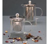 Serenityy Glass Infuser Teapot - Tower Shape - 350Ml, Clear Glass