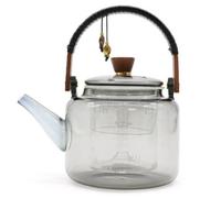 Serenityy Glass Infuser Teapot With Steamer System Charcoal - 1000Ml, Lightweight 540G.