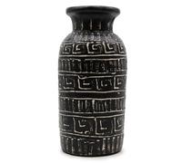 Serenityy Greek Straight Vase - Chocolate, Handmade Lombok Terracotta, 180 mm High, Matt Finish