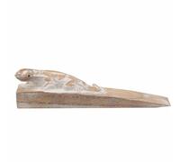 Serenityy Hand Carved Gecko Doorstop, Beige Decorative Wooden Door Stop, Lightweight 70G, Single Pack.