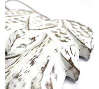 Serenityy - Hand Crafted Double Angel Wing Wall Decoration 31Cm - Whitewashed Distressed Wood