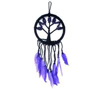Serenityy Handmade Macrame Tree Of Life Dreamcatcher - 16Cm Diameter, 48Cm Length, Assorted Colours