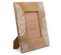 Serenityy Hansa Large Mango Wood Picture Frame For 13X18 Cm Photos, 28X23X2 Cm, White