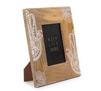 Serenityy Hansa Mango Wood Picture Frame For 10X15 Cm Photos, 26X20X2 Cm, White