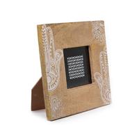 Serenityy Hansa Small Mango Wood Picture Frame 20X20X2 Cm - For 10X10 Cm Photos - White