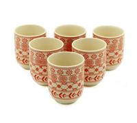 Serenityy Herbal Tea Cups - Amber Finish - Set Of 6 Lightweight Cups
