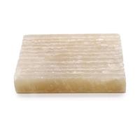 Serenityy Honey Onyx Rectangular Soap Dish - Polished Grooved Stone, Natural Honey Colour, 565G.