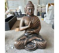 Serenityy Large 1.5M Antique Gold Buddha Statue In Stupa Style - Bronze Effect, 33.6Kg