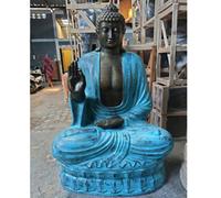 Serenityy Large 2M Turquoise And Stone Buddha Teaching On Lotus - 65Kg Outdoor Statue