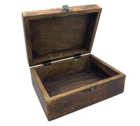 Serenityy Large Ceramic-Glazed Wooden Keepsake Box - 20 X 15 X 7.5 Cm - Black