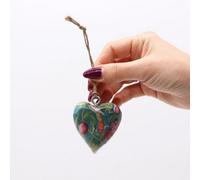 Serenityy Large Decorative Wood Heart Plaque - Bird & Floral Design, Gloss Finish, Printed