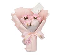 Serenityy Large Pink Soap Rose Bouquet - Love Is Eternal Gift Card Set