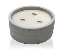 Serenityy Large Round Concrete Wooden Wick Candle 900G - Crushed Vanilla & Orange