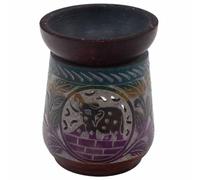 Serenityy Large Soapstone Oil Burner 13X10Cm Elephant Design, Five Colours, Gloss Finish