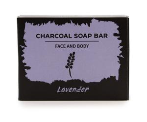 Serenityy Lavender Charcoal Soap 85G - Activated Charcoal, Argan & Hempseed Oils, Shea Butter.