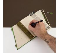 Serenityy Lokta Bold Floral Bamboo Notebook - Med 15x12 cm - 45 pages in Dark Green | Size: Medium Serenityy Dark Green Medium