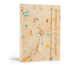 Serenityy Lokta Handmade Cotton Notebook - 45 Leaves (90 Pages) With Bookmark
