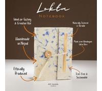 Serenityy Lokta Mixed Blue Cotton Notebook Mini 12X8Cm 40 Leaves - Pocket-Sized Eco Notebook