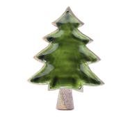 Serenityy Lost in the Forrest - Enamel Tree Wooden Bowl in Emerald | Size: 26 cm x 18 cm Serenityy Emerald 26 cm x 18 cm