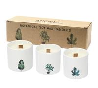 Serenityy Luxury Botanical Candle Set - Victorian Peony, Soybean Wax, Wooden Wick, Reusable Ceramic Jar, 30H Burn Time