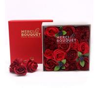 Serenityy Luxury Soap Flowers - Handcrafted, Red Roses, Gift Box