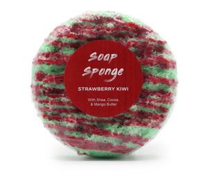 Serenityy Luxury Strawberry & Kiwi Soap Sponge 230G - Foaming Exfoliating, Gentle Exfoliates, Everyday Use