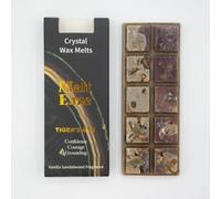 Serenityy Melt Eaze Wax Melts 50G - Tigereye Strength Vanilla Sandalwood - Real Tiger's Eye Chips