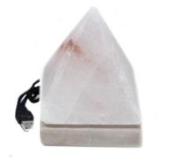 Serenityy Multicolour Himalayan Crystal Salt Pyramid Lamp Usb-Powered With Bulb And 150 Cm Cable, 9 Cm (Approx. 770 G)