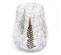 Serenityy Natural Floral Glass Large Bowl Candle Holder Pino 15X12Cm