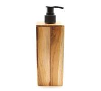 Reusable Soap Dispenser Square Natural Teakwood Wooden Refillable Dispenser