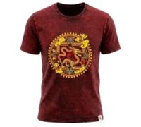 Serenityy Nomad Sari Dragon Mandala Stonewash Cotton Relaxed Fit in Maroon | Size: XL Serenityy Maroon XL